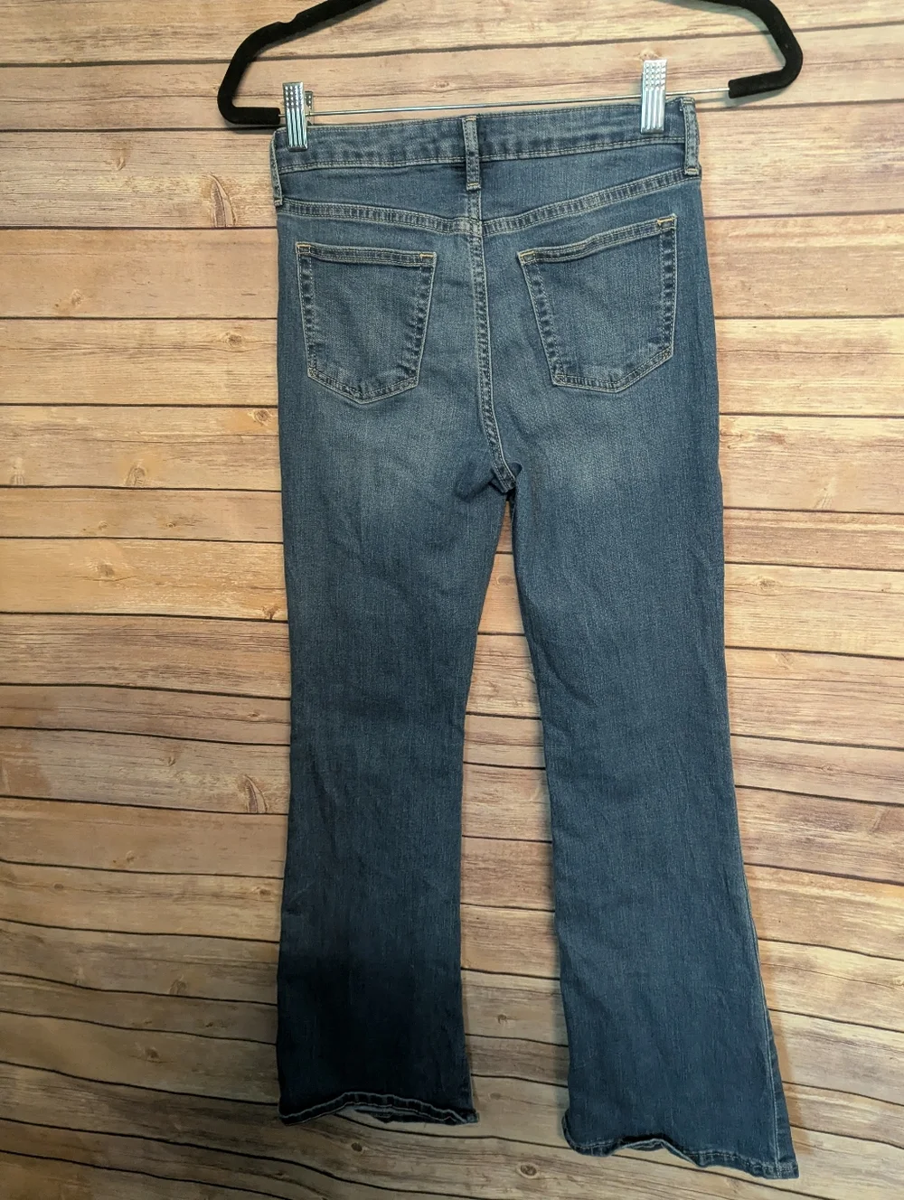 Gap Denim Girls Size 14 70s Flare Jeans Adjustable Waist Medium Wash Stretch Den